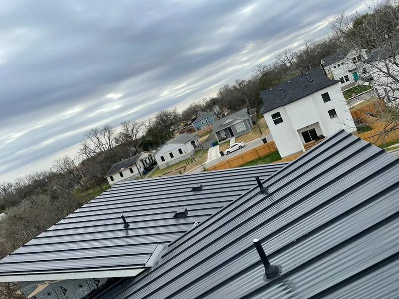 Standing seam metal roof panels with vents for Skylight Repair in Cresskill